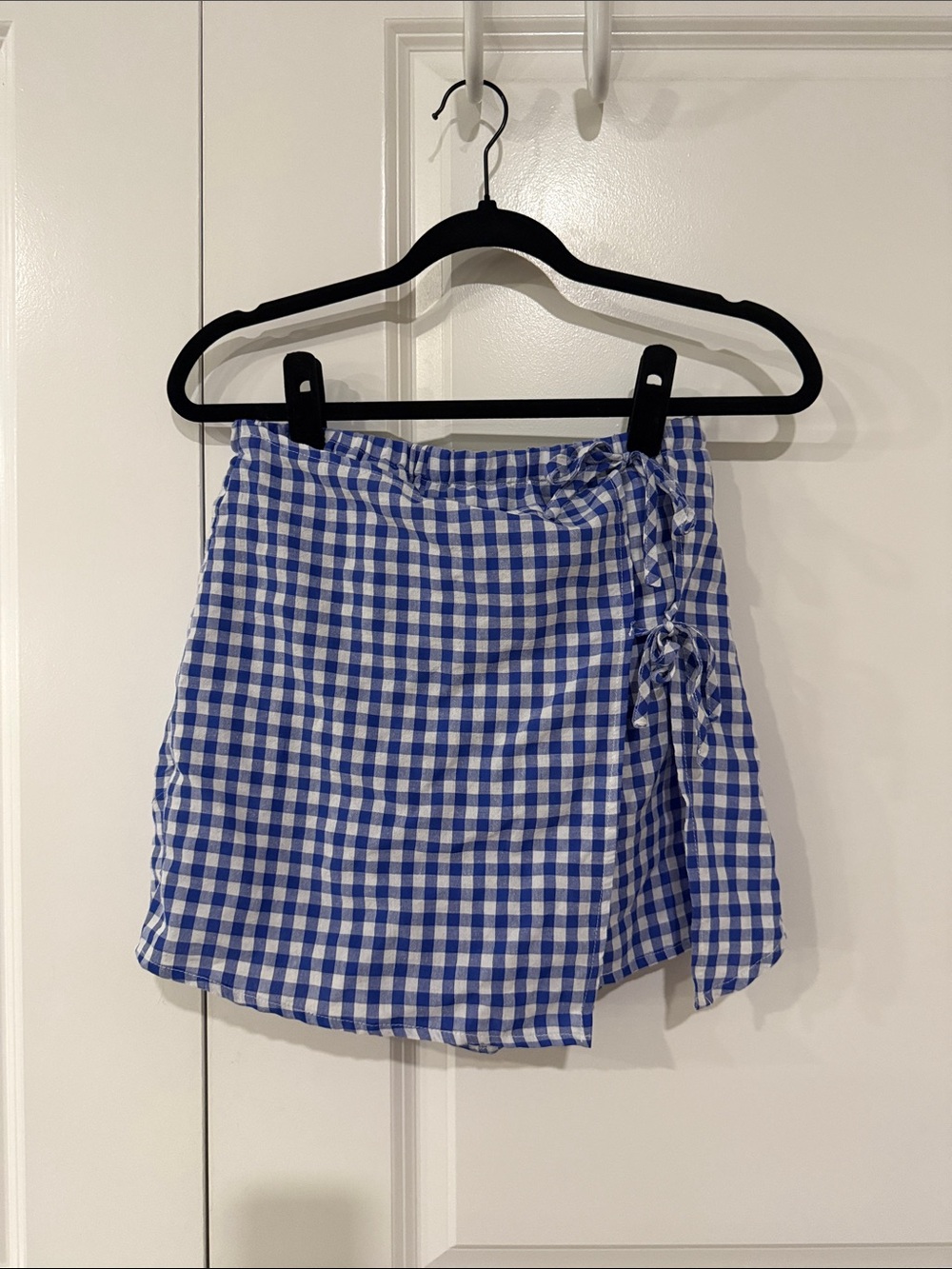 Blue Gingham Wrap Skort - Women's Summer Skort